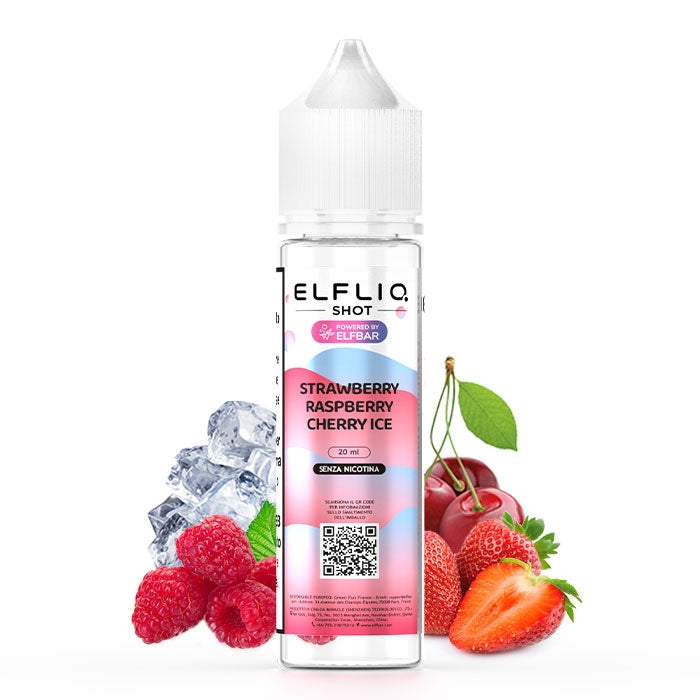 Elfliq Strawberry Raspberry Cherry Ice shot 20+40